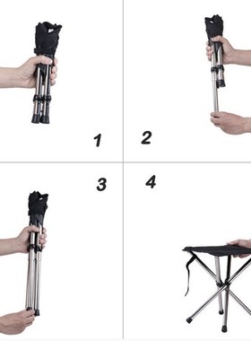 Outdoor Mini Folding Stool Protable Stainless Steel Oxford C