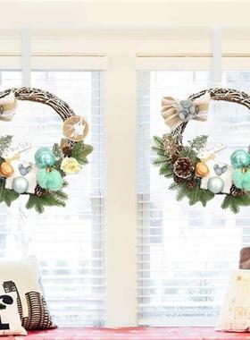 2PC Round Shape Autumn Maple Leaf Berry Artificial Garland F