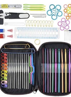 100Pcs DIY 22 Sizes Crochet Hooks Needles Stitches Knitting