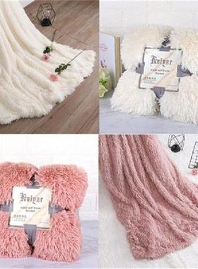 Shaggy Throw Blanket Soft Long Plush Bed Cover Blanket
