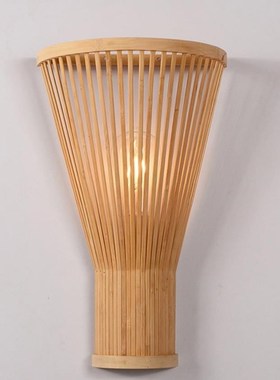 Living Room Lamp Wall Lamp Simple Bamboo Creative Hand-woven