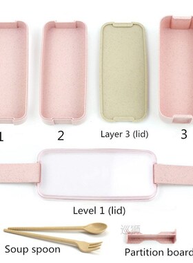 600ml Soup Box 900ml 3 Layers Lunch Box Bento Food Container