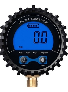 Dial Size Digital Pressure Gauge 0-200 Psi/Kpa/Bar/kgf cm2 M