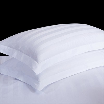 *1pc  Cotton Pillow Case Classice White Stripe Pillow Co