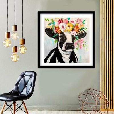 Cross Stitch Diamond Painting Set 5D DIY Full Drill Home Cow