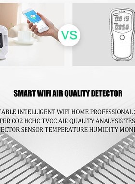 JQ-200/JQ-300 WIFI Smog Meter CO2 HCHO TVOC Air Quality ysis