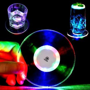 LED Coaster For Bar Table Decoration Accessories Acrylic