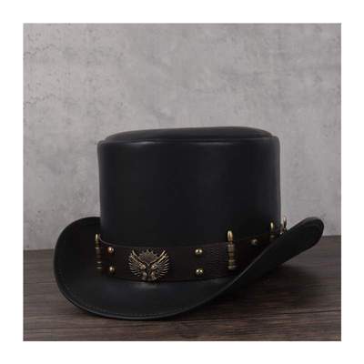 Leather Top Hat President Traditional Fedoras Hat Women Men
