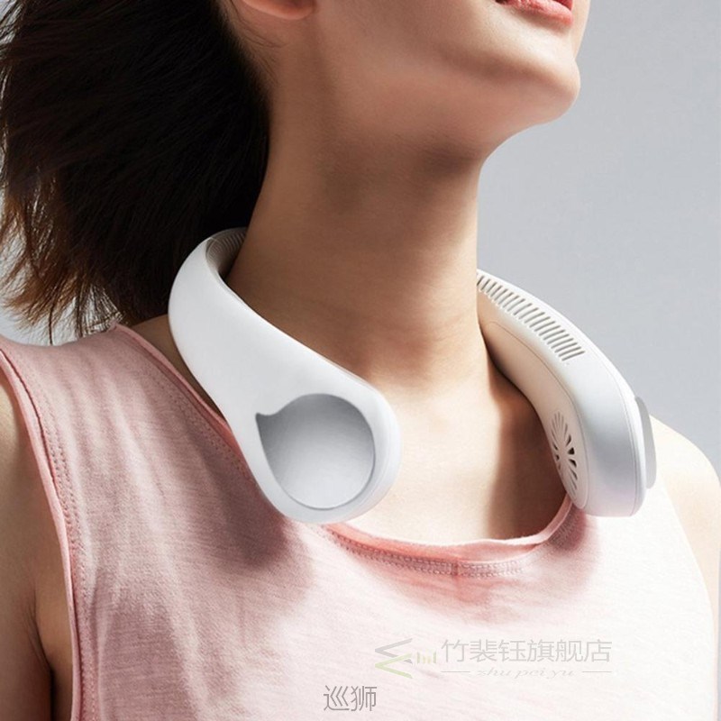 Summer Air Cooler Hanging Neck Fan With Usb Rechargeable Por