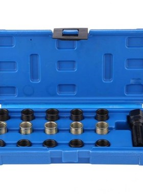 16Pcs 14mm x 1.25 Spark Plug Thread Repair Tool Kit M16 Tap