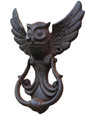 Vintage Antique Door Knocker Cast Iron Owl Door Knocker for