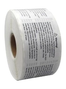 600PCS/Roll Wax Melt Candle Sticker Labels Safety Warning