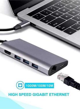 8 In 1 USB C Hub Adapter Splitter To USB .0 HDMI-compatible