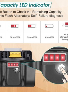 6000mAh BL1860B replacement battery compatible with Makita 1