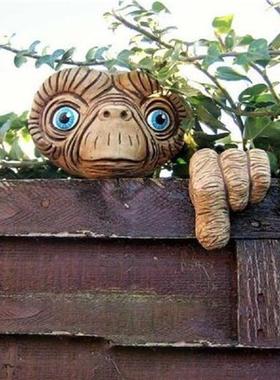 Alien Face Features Sculpture Garden Decoration Party Props