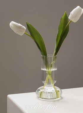 Chic fun Nordic contracted  glass vase transparent