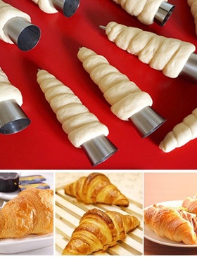 12pcs Conical Tube Cone Roll Moulds Stainless Steel Spiral