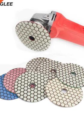 7pcs 4 Inch Diamond Dry Flexible Polishing Pad Backer Granit