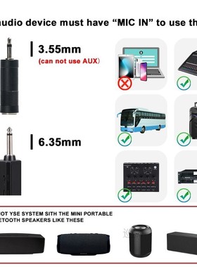 UHF Wireless Microphone Megaphone Handheld Mic LED screen di