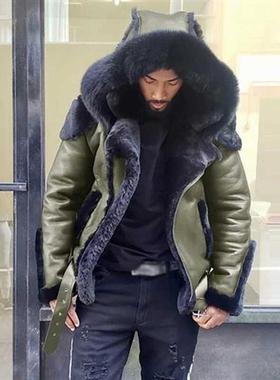 2021 Fashion Parka Pilot Men s Natural Sheepskin Fur Coat