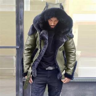 2021 Fashion Parka Pilot Men s Natural Sheepskin Fur Coat