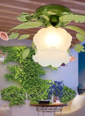 LED Ceiling Light Rural Flower Leaf Ceiling Light Lamps Home