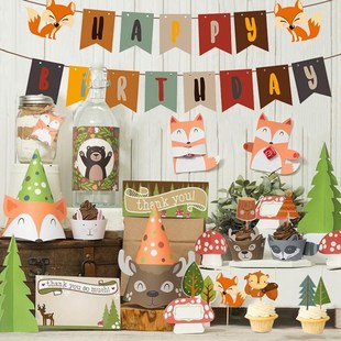 Safari Jungle Theme Party 1st Happy Birthday Decorations For