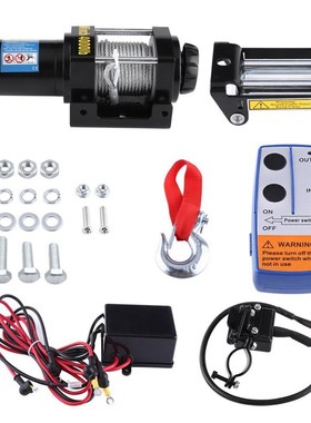 Oversea 4000lbs Electric Recovery Winch Kit AV railer ruck 1