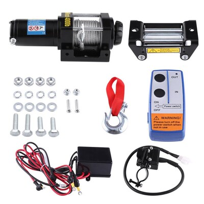 Oversea 4000lbs Electric Recovery Winch Kit AV railer ruck 1
