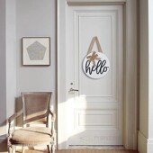 Wreath Inches Front Welcome Sign Decoration Hello Door