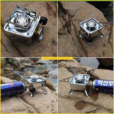 Outdoor Cooking ea Stove Foldable Mini-tridge Gas Stove Outd