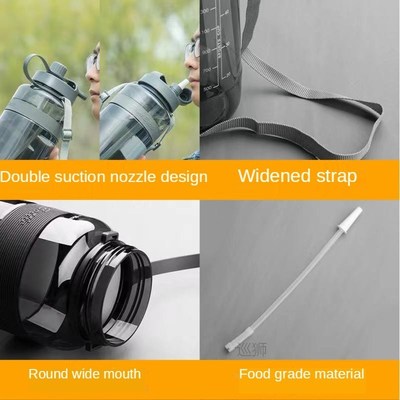 1L 2L 3L Large Capacity Sports Water Bottle Portable Debris