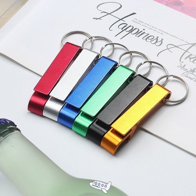 2 Pcs Portable Beer Bottle Opener Keychain 4 In 1 Pocket Alu