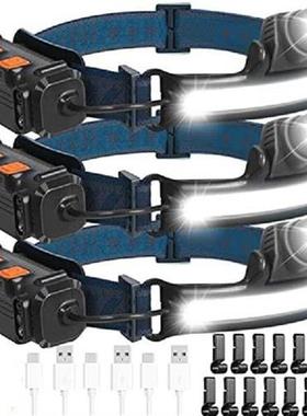 3 Pack Flashlight,270° Wide Beam LED Head Light