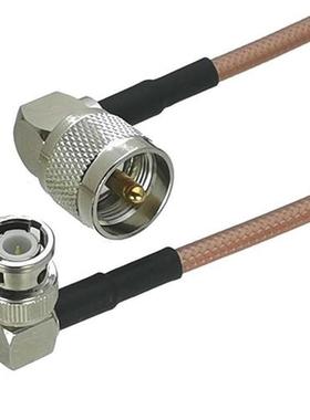 RG142 BNC Male Plug RA to UHF PL259 Male Plug Right angle Co
