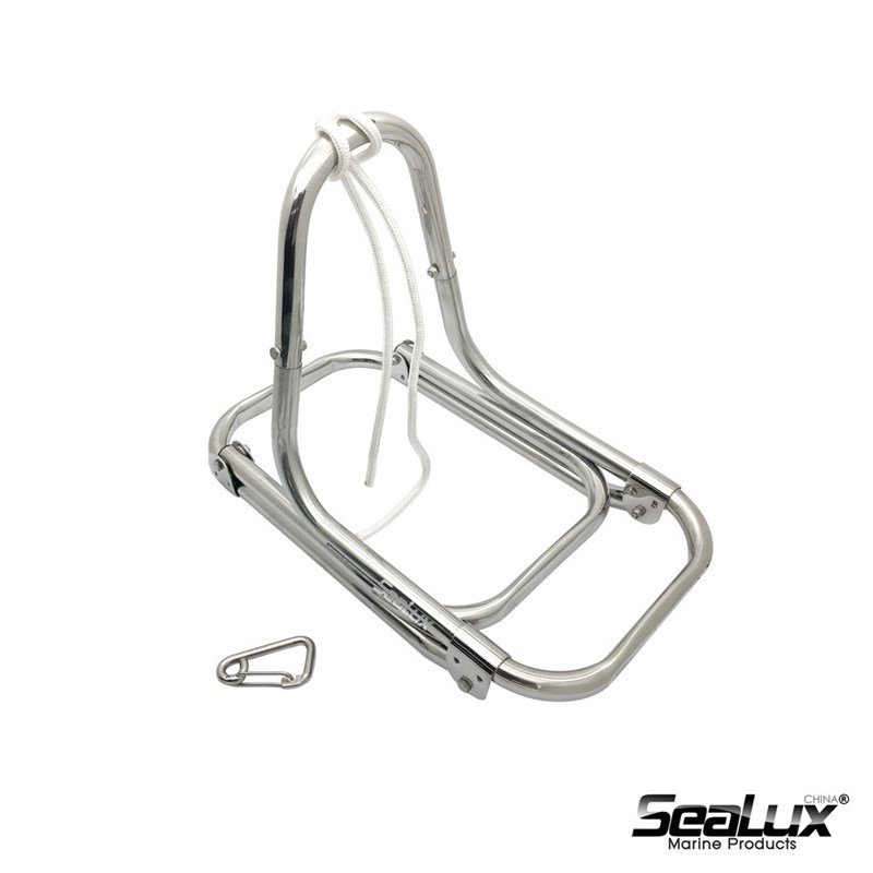 3 Steps Inflatable Boat Boarding Ladder with Rope and Shackl
