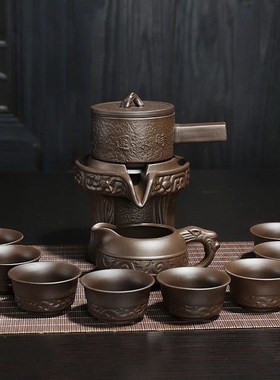 Purple clay stone grinding semi-automatic Tea Set Creative K