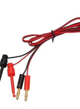 1 Pair 4mm Gold Plated Banana Plug to Test Hook Clip 1M Lead