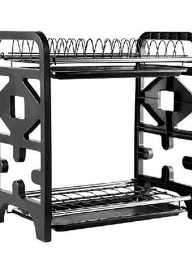 Dish Rack 2 Tier Kitchen Dish Drying Rack Drainer Bowl