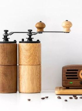 Penggiling Kopi Manual Retro Kayu Buatan Tangan Penggiling