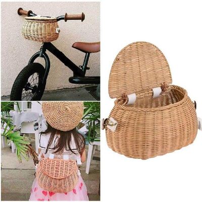 Bicycle Basket Wicker Kids Bicycle Basket Children Backpack