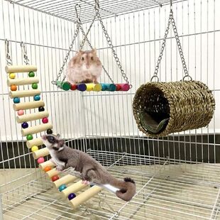3Pcs Funny Swing Tunnel Small Bed Pet Ladder Playing
