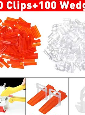 300PCS Plastic Ceramic Tile Leveling System 200 Clips 100 We