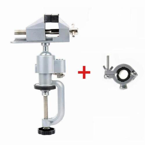 2 IN 1 360 Degree Table Bench Clamp Vise Electric Drill Rack