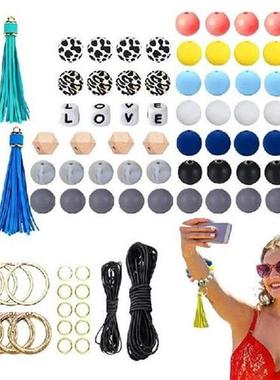 Beaded Bracelet Making Kit Durable Beads For Keychain