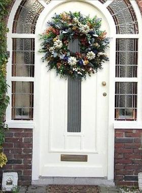 Fall Wreaths For Front Door 15.7inches Fall Florals Green