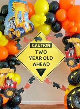 1pack Construction Tractor Theme Inflatable Balloons Truck