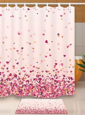 Shower Curtains Bathroom Hooks Fabric Home-Decoration Waterp