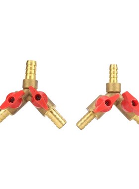 8mm 10mm Y Shaped Three Way Brass Waterstop Valve Garden Irr