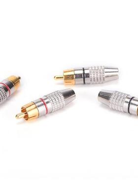 2pcs Balck   2pcs Red RCA Plug Solder Audio Video Adapter